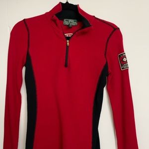 Ralph Lauren quarter zip with cute graphic on the back size S